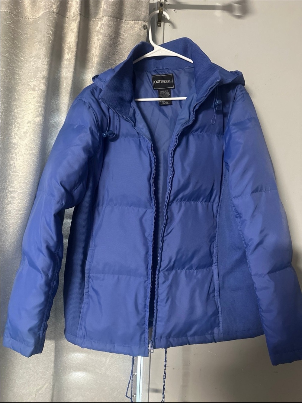 Outtrack Women's Royal Blue Quilted Hooded Puffer Jacket